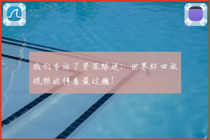 我们专访了资深球迷:世界杯回放视频这样看最过瘾!